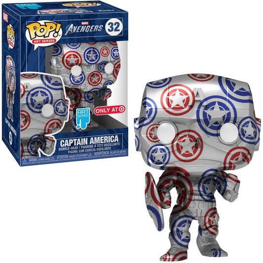 Art Funko POP! Artist Series: Marvel Patriotic Age - Captain America Avengers Stark Tech Suit Target Exclusive #32