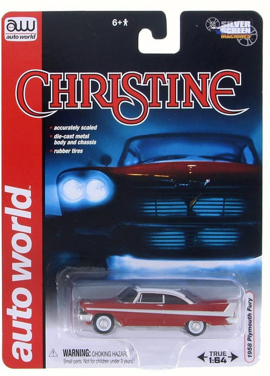 Auto World 1:64 1958 Plymouth Fury Horror Movie Christine Die-Cast AWSS6401