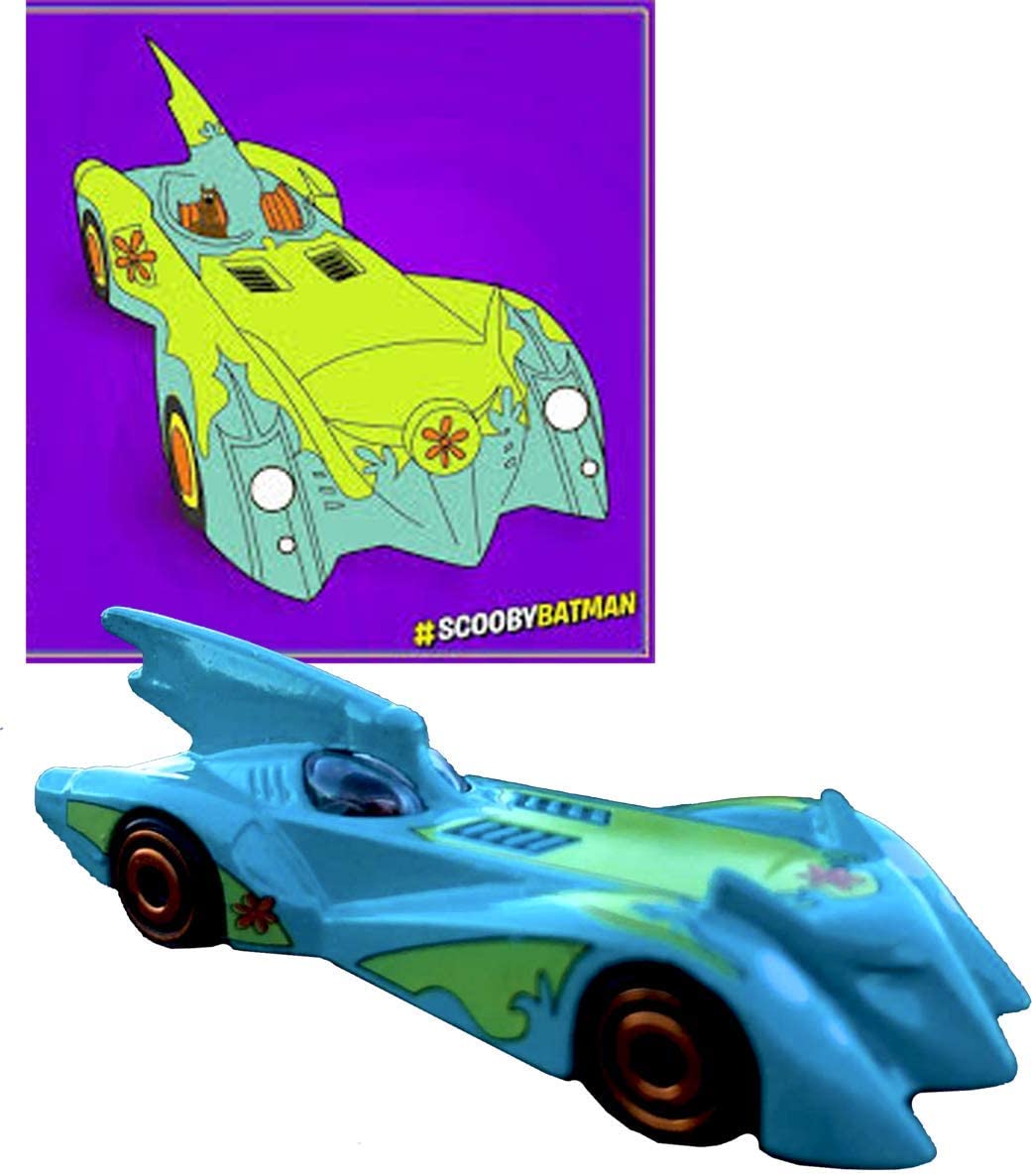 Scooby-Doo Hot Wheels Batmobile + Mystery Machine Van Die-Cast Car Zoinks!