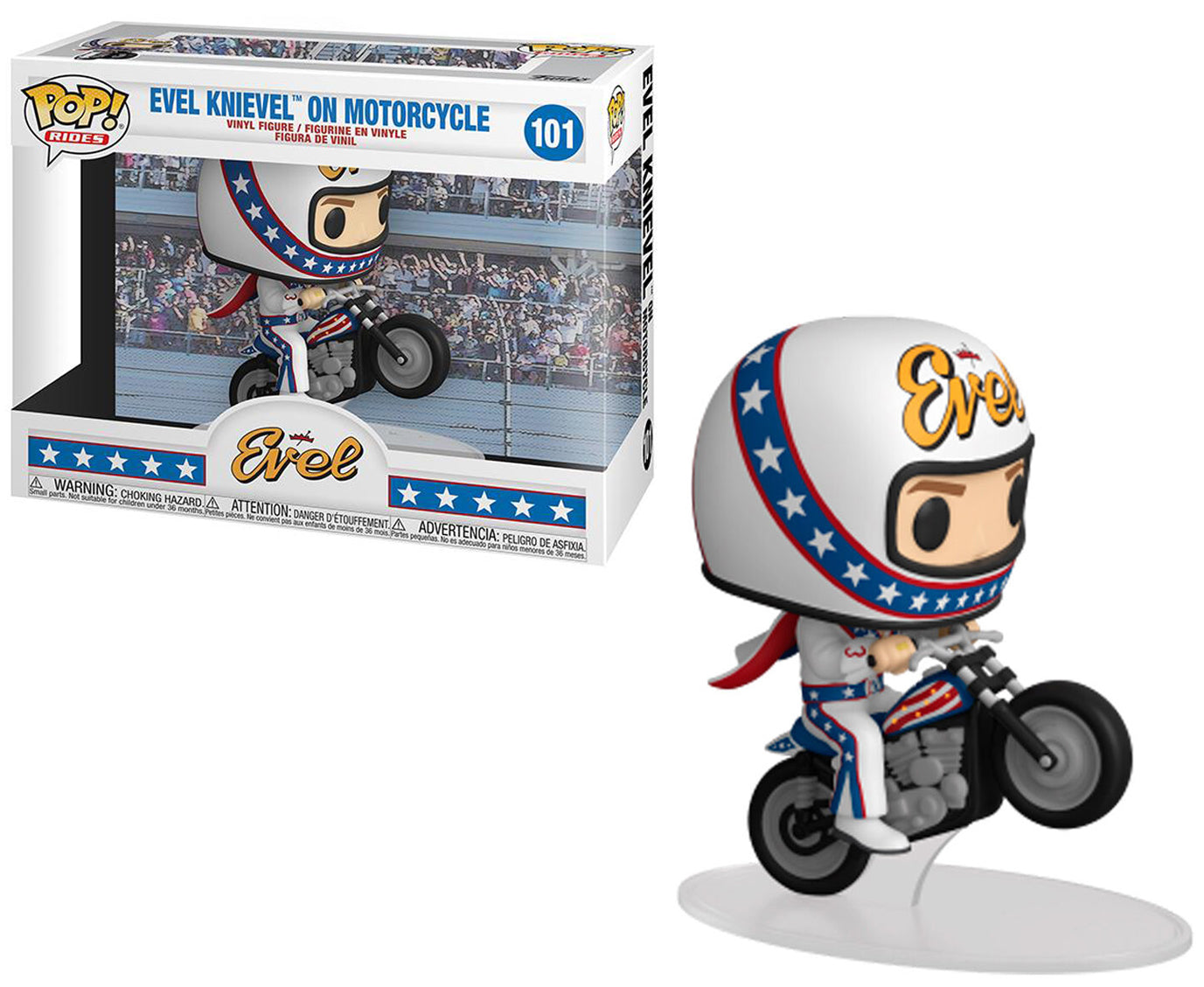 Evel Knievel Rides on Motorcycle Pop! Figure Funko #1101