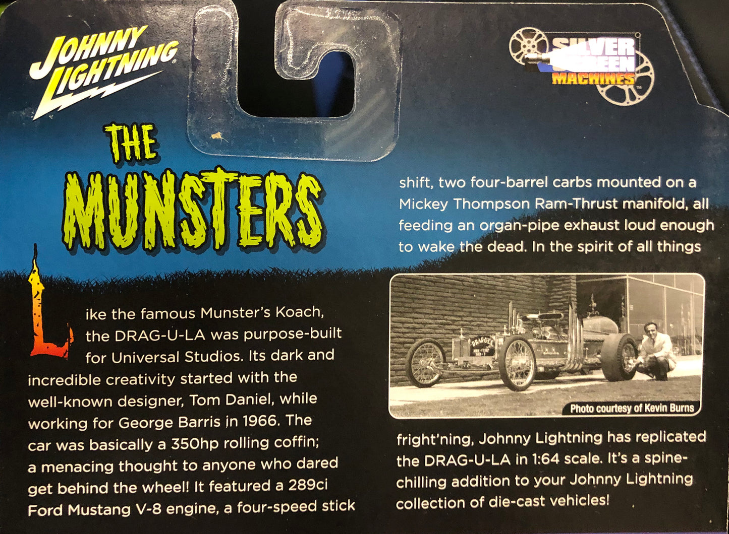 Drag-U-La The Munsters TV show Car Die-Cast 1:64 Scale White Lightning Chase Exclusive