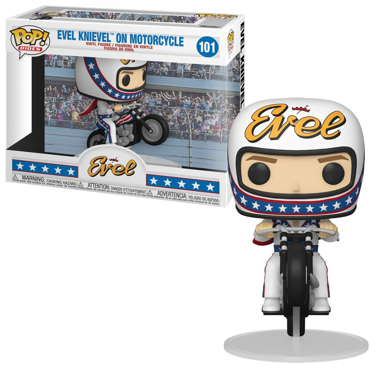 Evel Knievel Rides on Motorcycle Pop! Figure Funko #1101