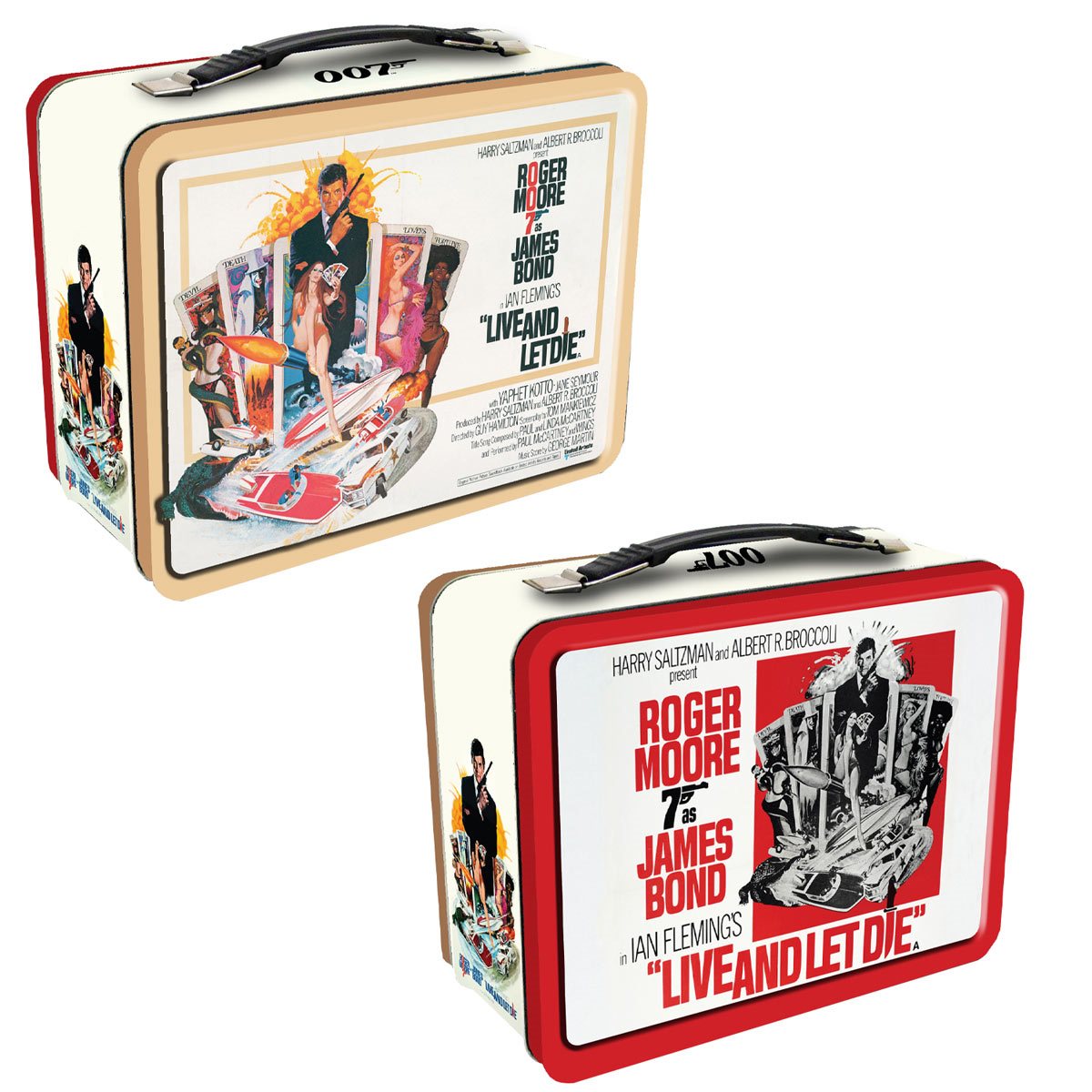 James Bond Live And Let Die Tin Tote Movie Poster Roger Moore (*Dented)