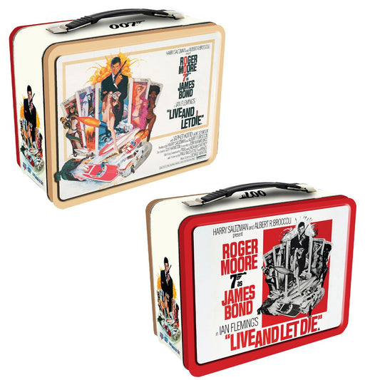 James Bond Live And Let Die Tin Tote Movie Poster Roger Moore (*Dented)